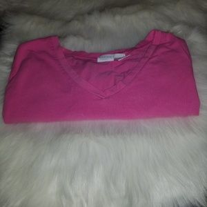 In Due Time pink  maternity tee  shirt size large